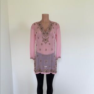 Embroidered Pink Blouse